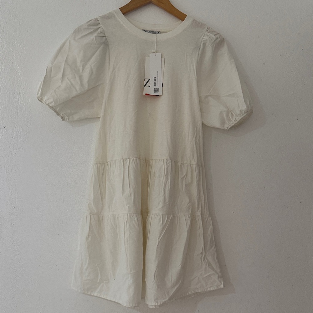 Zara Off-White Casual Dress